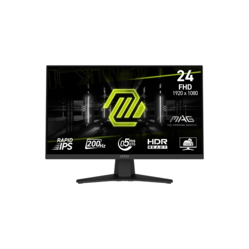 Msi Mag 244F Monitor Gaming 24" LED, Fast IPS, Full HD (1920x1080), tempo di risposta 0,5ms, 200Hz, Displayport 1.2a, HDMI 2.0b